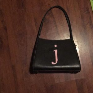 J initial handbag/purse